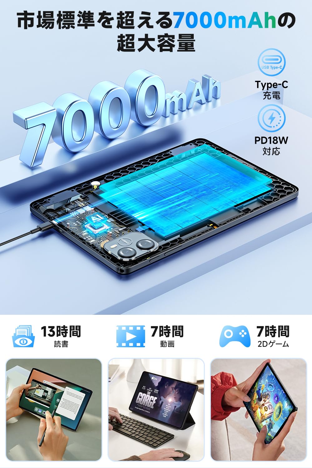 Android16 タブレット wi-fiモデル Type-C 顔認証 大画面 Amazon.co.jp: 【Android16 タブレット大画面 2026初登場】 タブレット